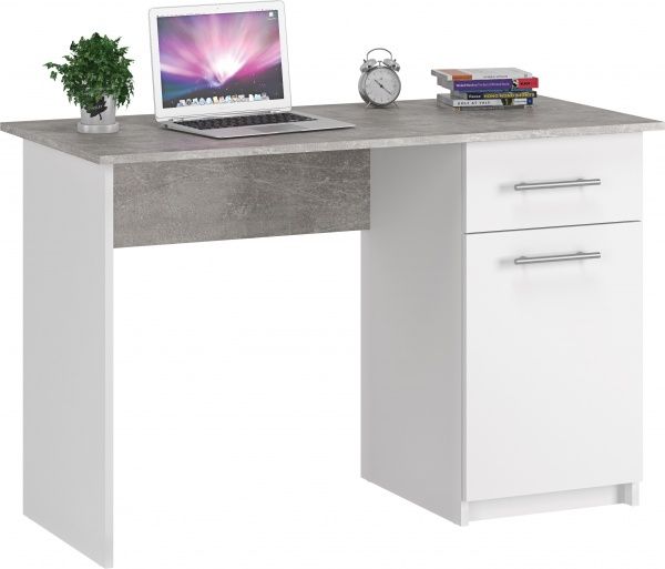 Стіл письмовий Грейд Мікс бетон/білий 
