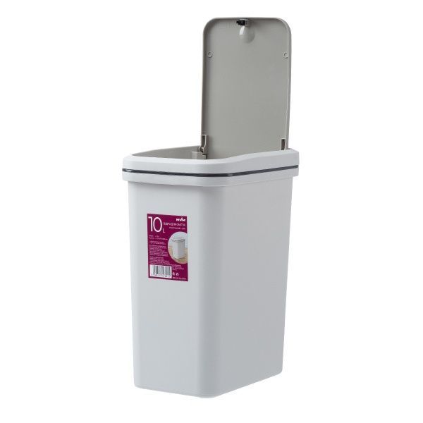Ведро с крышкой MVM BIN-04 серый 10 л 