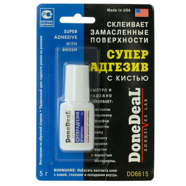 Суперадгезив з пензлем DoneDeal DD6615 прозорий 5 г