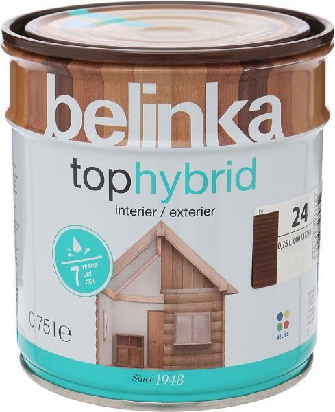 Лазур Belinka Tophybrid №24 білий шовковистий глянець 0,75 л