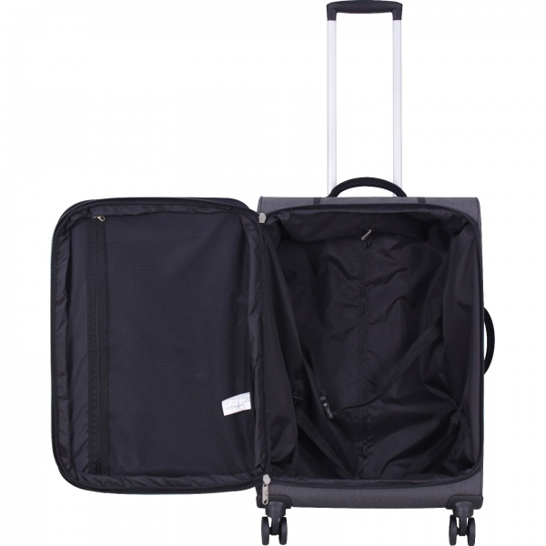 Чемодан Bagland М New 70 л серый меланж 3796924 