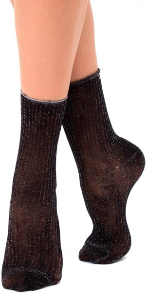 Шкарпетки жіночі Giulia WS4 LUREX RIB 001 р.36-40 nero