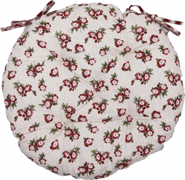 Подушка на стул Бордо цветок 40 см La Nuit