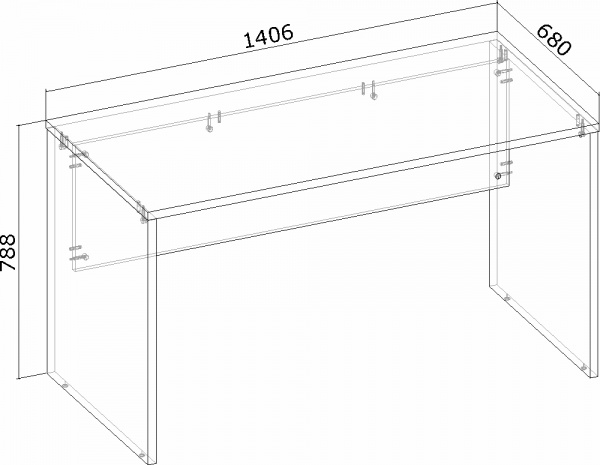 Стіл письмовий Грейд Ален дуб крафт золотий/графіт 