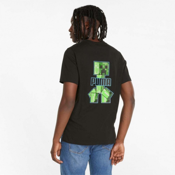Футболка Puma MINECRAFT GRAPHIC TEE 53437401 р.M чорний
