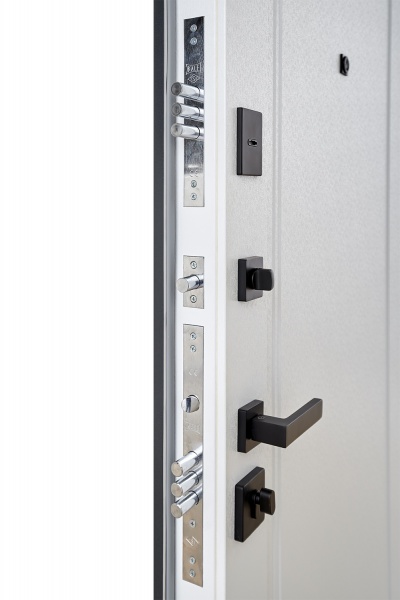 Двері вхідні Abwehr КС (518+517) 096R (7016+Б) сірий / білий 2060x960 мм праві