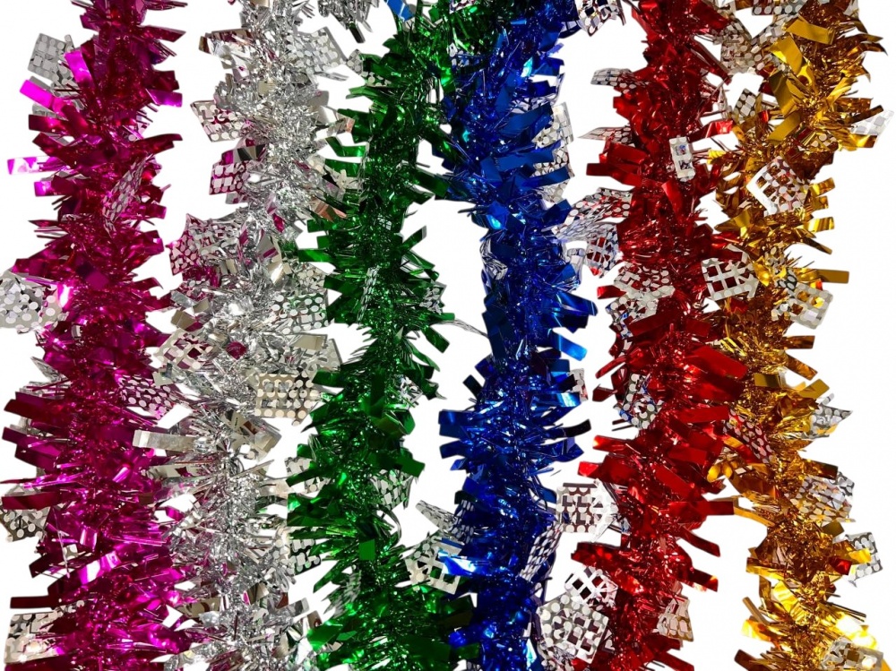 Дощик новорічний Long Dragon LD25-013 9 см 2 м в асортименті