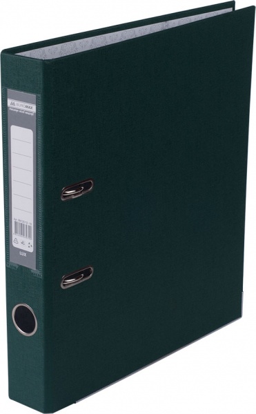 Папка-реєстратор LUX одностороння JOBMAX А4 50мм PP темно-зелена збірна BM.3012-16c Buromax