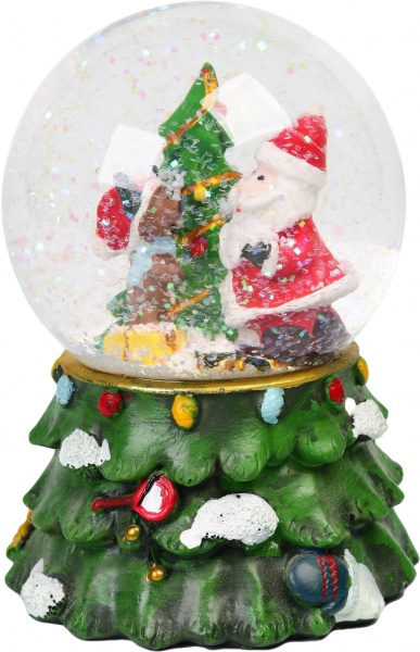 Куля новорічна Дід Мороз на ялинковій основі 8х12 см в ассортименті EPI-YLM20156 /7 