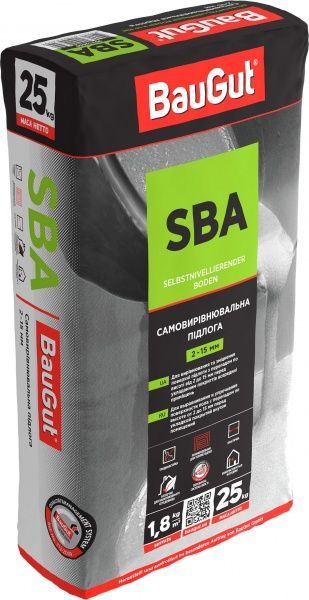 Самовыравнивающийся пол BauGut SBA 25 кг