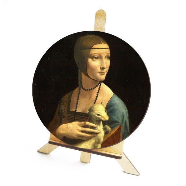 Пазл деревянный Дама с горностаем. Да Винчи 300х300 мм ZABAVA 