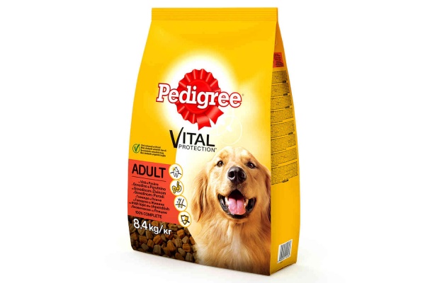 Корм сухий для дорослих собак для середніх порід Pedigree Яливичина та птиця 8 кг