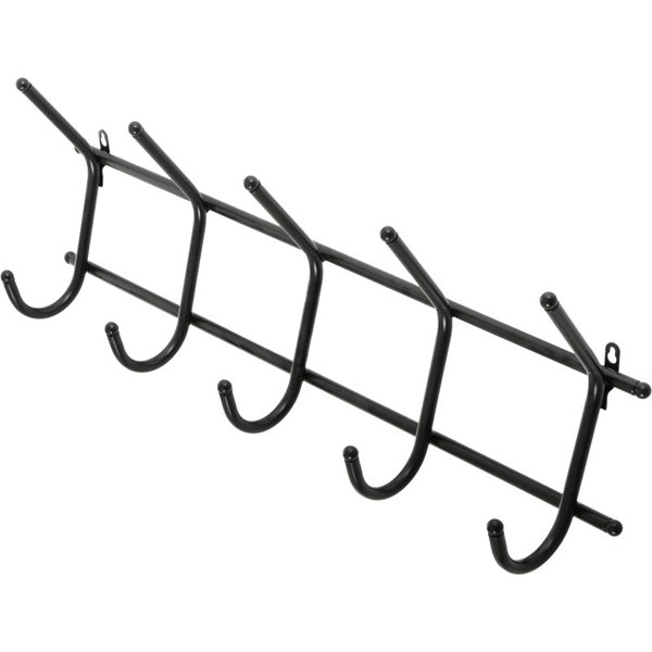 Вешалка для одежды навесная Струна 2 черная