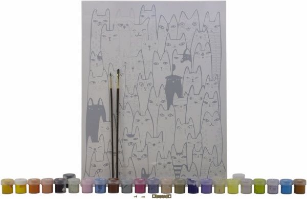 Картина по номерам «50 котів» Rosa Start 