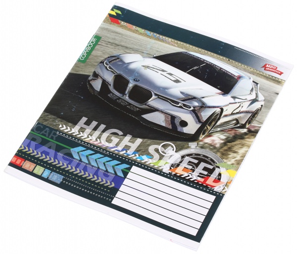 Тетрадь школьная с глитером 18 листов в линейку в ассортименте Мечты сбываются