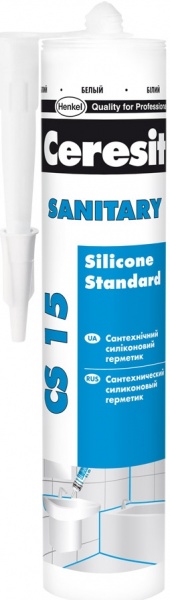 Герметик силіконовий Ceresit CS 15 Санітарний білий 280 мл