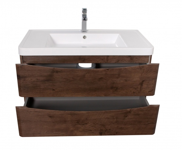 Тумба підвісна Aqua Rodos Vista каштан з умивальником Ваr 90 см