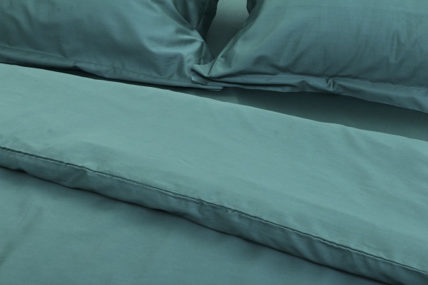 Комплект постельного белья Сатин Люкс евро малахит Homeline 