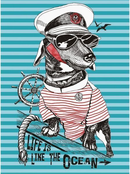 Картина Такса-мореплаватель 21x29,7 см Posterclub 