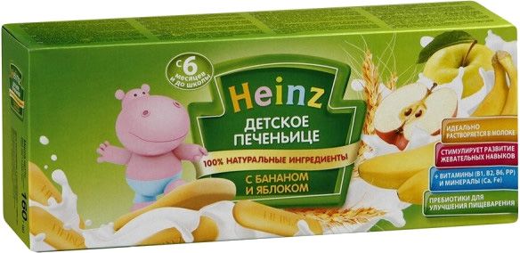 Печиво Heinz дитяче з бананом та яблуком 160 гр
