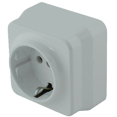 Розетка Gunsan Misya з заземленням срібло