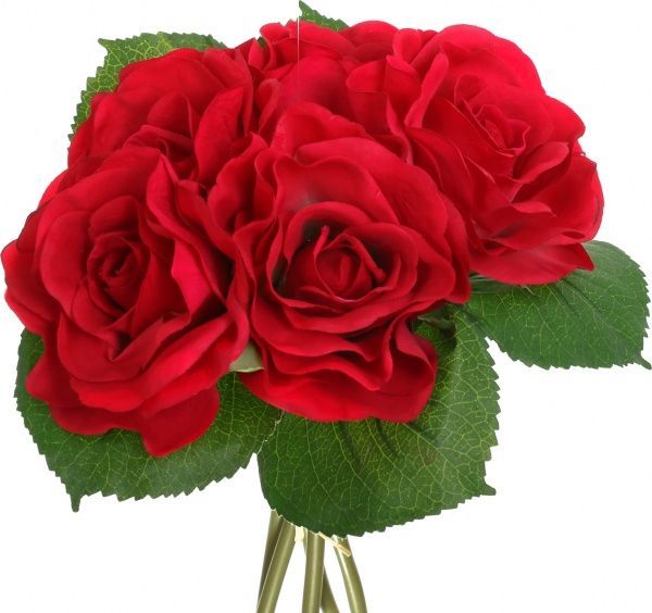 Растение искусственное Роза 5 цветков №20