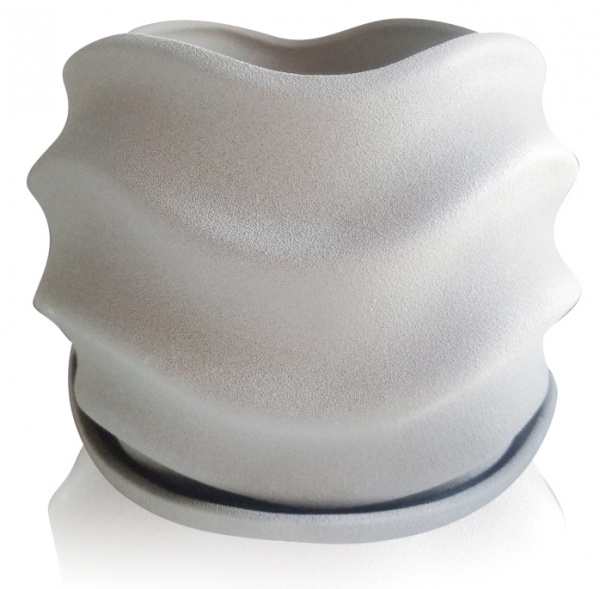 Горщик для квітів Eterna 201-16 темно-сірий матовий 19x19x16 см фігурний 2,5 л темно-сірий матовий 