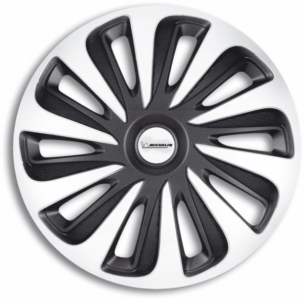 Колпак для колес Michelin Calibre Silver Black 31104 R14 4 шт. серебряный/черный 