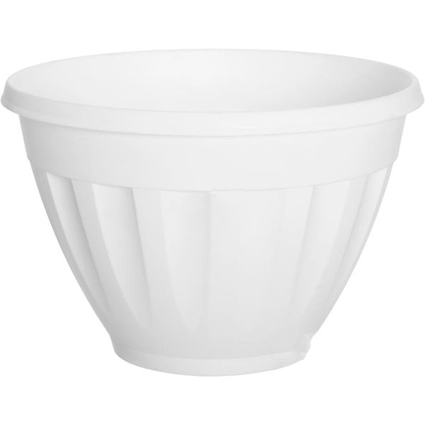 Горщик пластиковий Алеана Жанна глибокий круглий 6л білий (112086) 