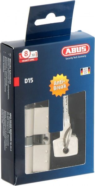 Цилиндр Abus D15 30x30 ключ-ключ 60 мм матовый никель