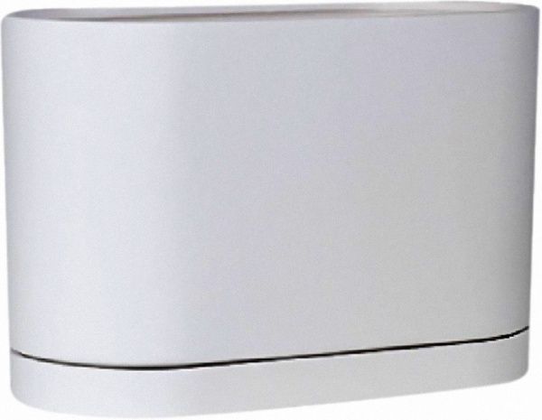 Горщик керамічний Larsan з піддоном вискоий овальний 5 л білий 