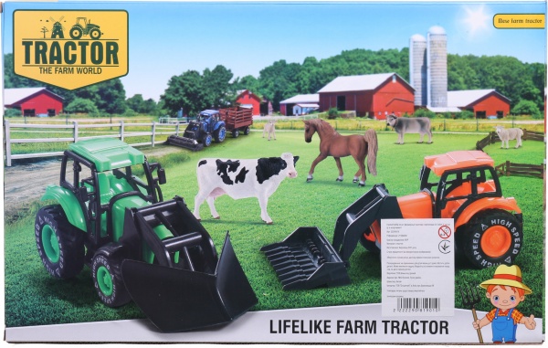 Игровой набор Shantou x4 шт. фермерские трактора с прицепами 24.5х6х5.5 см в ассортименте JY284058