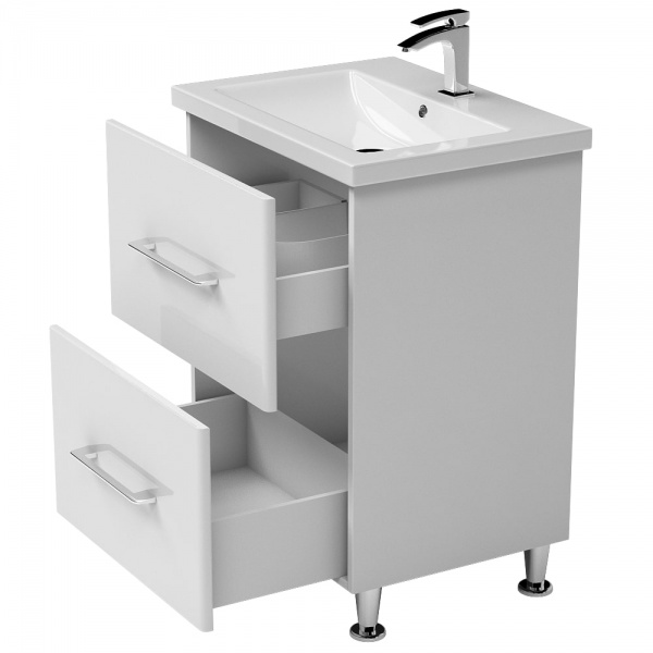 Тумба на ніжках Aquarius Milano з умивальником Комо 60