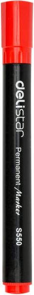Маркер перманентный Deli 2 мм S550 красный 