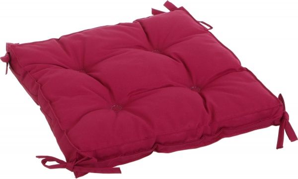 Подушка на стул 40х40 см малиновая LovSun