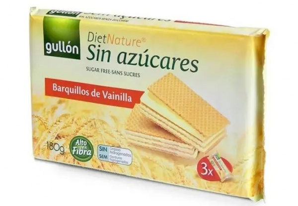 Вафли Gullon без сахара Diet Nature ваниль 180 г 