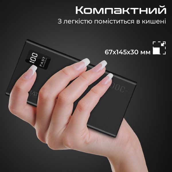 Универсальная мобильная батарея Promate 20000 mAh black (bolt-20pro.black) 