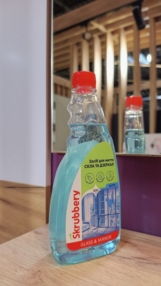 Засіб миючий для скла та дзеркал SKRUBBERY Alpini (запаска) 0,5 л
