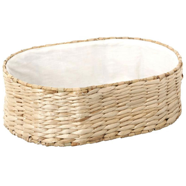 Кошик овальний 38х25х13 см світло-сірий