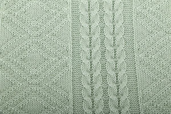 Плед ажурный 130x170 см мятный Прованс 