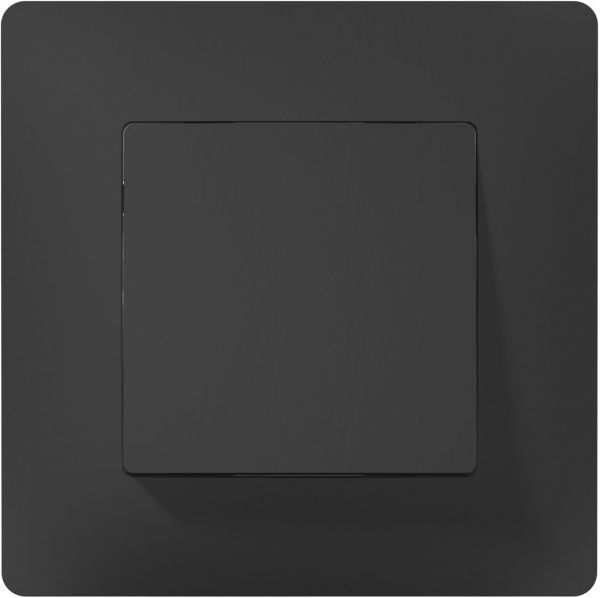 Выключатель одноклавишный Plank Electrotechnic Classic/Nordic без подсветки 10 А 250В антрацит PLK0111241