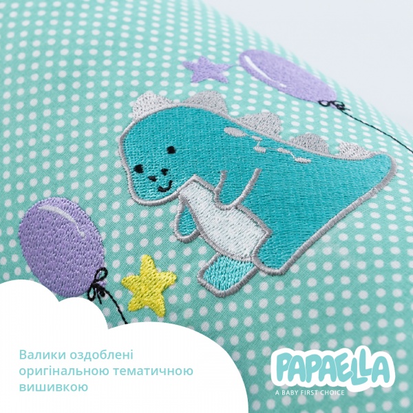 Бортик захисний мультифункціональний Зірка/Горошок 2 шт. Papaella ментоловий 