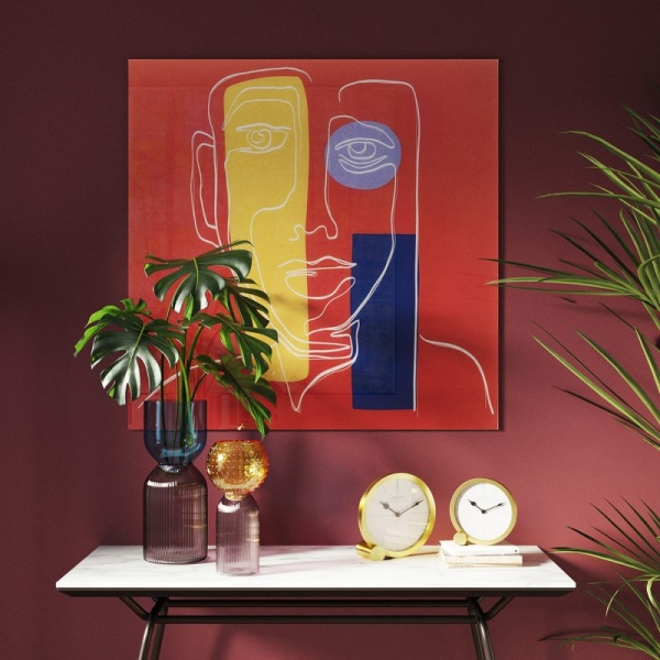 Ваза KARE Design Marvelous Duo 31 см желто-фиолетовая 