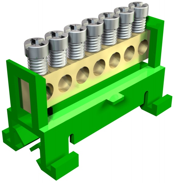 Шина соединительная OBO Bettermann 7 винт.контактов 10-16 мм²/ПА 2054019