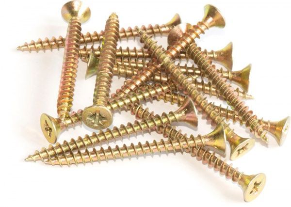 Шуруп универсальный потайная головка ЦЖ 4,5x50 мм желтый цинк вес Expert Fix