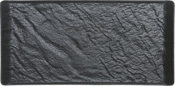 Блюдо прямоугольное Lavastone Black Surf 29,5x15 см 