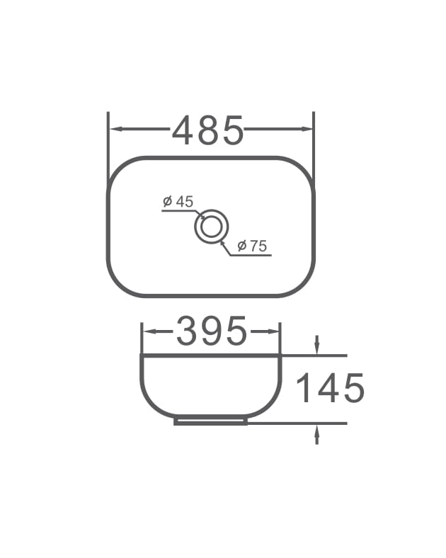 Умывальник Mixxen Nitra белый 48,5x39,5x14,5см MXWE0819