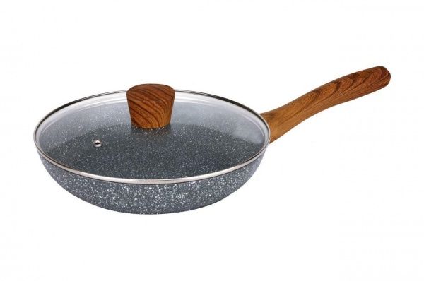 Сковорода антипригарная Maxmark 280 мм с крышкой (MK-FP4528M)