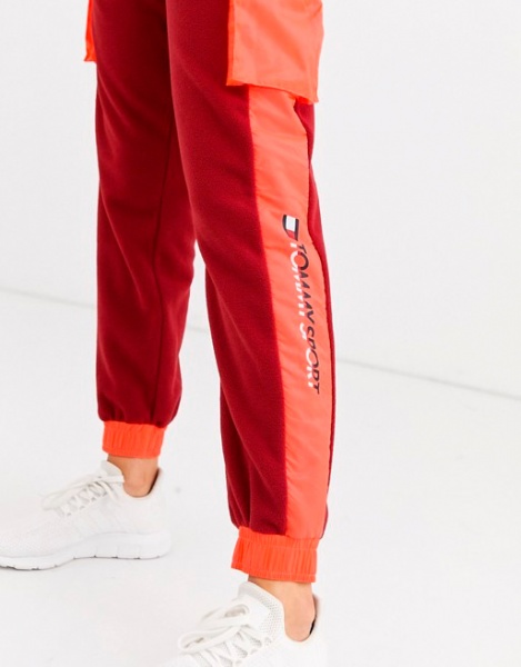 Брюки Tommy Hilfiger BLOCKED POLAR MIX PANT S10S100326607 р. XS красный