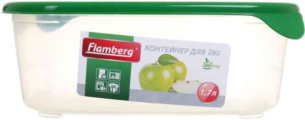 Контейнер для зберігання 1,7 л зелений Flamberg